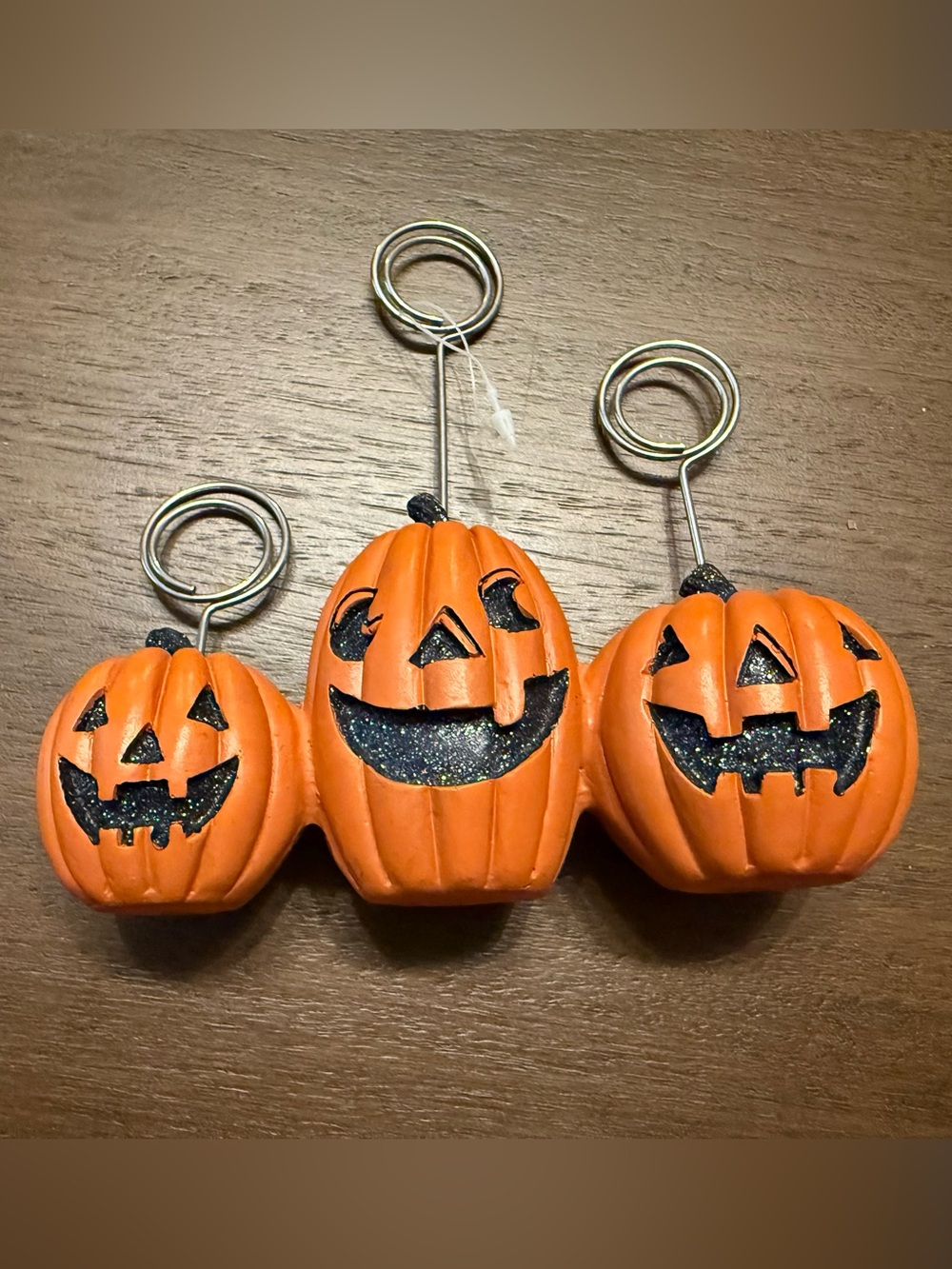 Orange Pumpkin Jack-O'-Lantern Photo holder